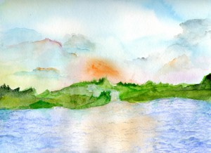 landscape watercolor